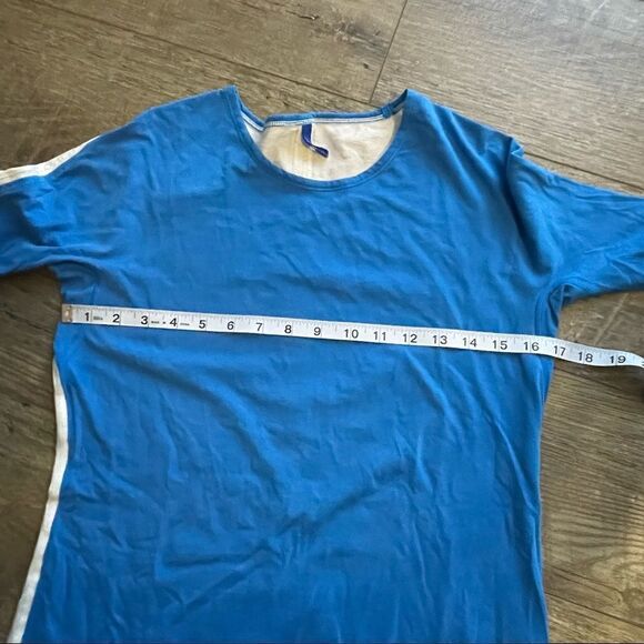 Lululemon Pacific Blue with Heather Gray Contrast SS Performance Shirt Small - Picture 5 of 8